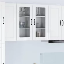   vidaXL Konyhaszekrény 2 pcs Magas Fényű Fehér 40 x 31 x 80 cm Faanyag