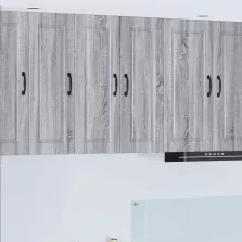   vidaXL Konyhaszekrény 2 pcs Szürke Sonoma 30 x 31 x 80 cm Faanyag