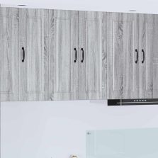   vidaXL Konyhaszekrény polcokkal Szürke Sonoma 60 x 31 x 80 cm Faanyag