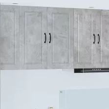   vidaXL Konyhaszekrény polcokkal Beton Szürke 80 x 31 x 80 cm Faanyag