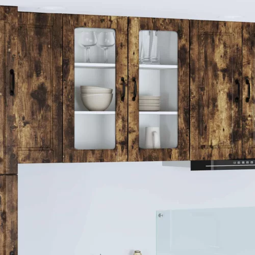 vidaXL Konyhaszekrény polcokkal Füstölt tölgy 80 x 31 x 80 cm Faanyag