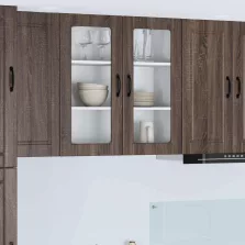   vidaXL Konyhaszekrény polcokkal Barna Tölgy 80 x 31 x 80 cm Faanyag