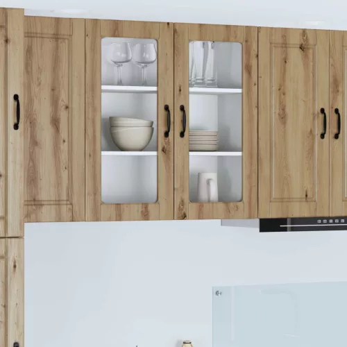 vidaXL Konyhaszekrény polcokkal Artisan tölgy 80 x 31 x 80 cm Faanyag