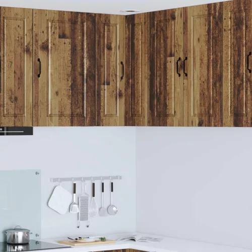 vidaXL Konyhaszekrény polcokkal Öreg fa 57 x 57 x 80 cm Faanyag