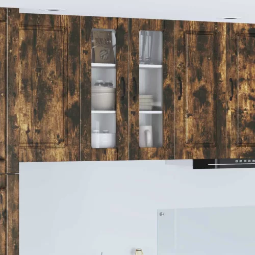 vidaXL Konyhaszekrény polcokkal Füstölt tölgy 60 x 31 x 80 cm Faanyag