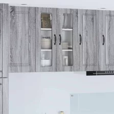   vidaXL Konyhaszekrény polcokkal Szürke Sonoma 60 x 31 x 80 cm Faanyag