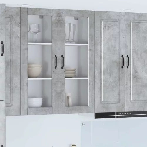 vidaXL Konyhaszekrény polcokkal Beton Szürke 40 x 31 x 100 cm Faanyag