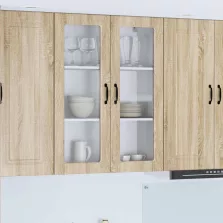   vidaXL Konyhaszekrény polcokkal Sonoma tölgy 80 x 31 x 100 cm Faanyag