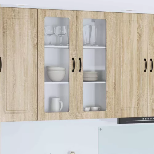 vidaXL Konyhaszekrény polcokkal Sonoma tölgy 80 x 31 x 100 cm Faanyag