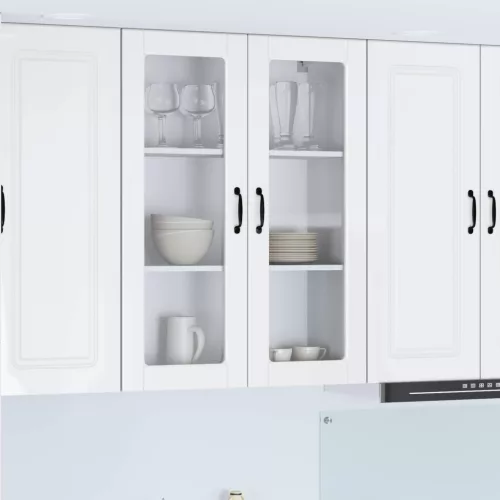 vidaXL Konyhaszekrény Magas Fényű Fehér 80 x 31 x 100 cm Faanyag