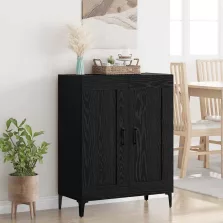 vidaXL Széf Fekete tölgy 69,5 x 34 x 90 cm Faanyag