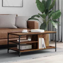 vidaXL Dohányzóasztal Öreg fa 100 x 50 x 45 cm Faanyag