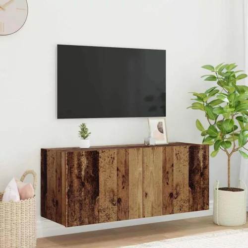 vidaXL TV Fali Szekrény Öreg fa 100 x 35 x 41 cm Faanyag