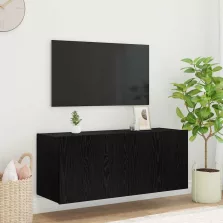   vidaXL TV Fali Szekrény Fekete tölgy 100 x 35 x 41 cm Faanyag
