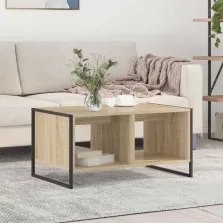 vidaXL Dohányzóasztal Sonoma 80 x 50 x 40 cm Faanyag