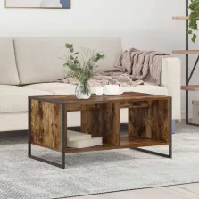   vidaXL Dohányzóasztal Füstös tölgy 80 x 50 x 40 cm Faanyag