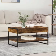   vidaXL Dohányzóasztal Füstös tölgy 80 x 50 x 40 cm Faanyag
