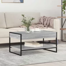   vidaXL Dohányzóasztal Szürke Sonoma 80 x 50 x 40 cm Faanyag