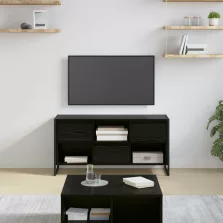   vidaXL TV szekrény fiókkal Fekete tölgy 100 x 36 x 49,5 cm Faanyag