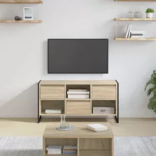   vidaXL TV szekrény fiókkal Sonoma 100 x 36 x 49,5 cm Faanyag