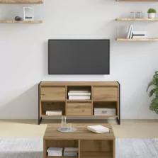   vidaXL TV szekrény fiókkal Művészi tölgy 100 x 36 x 49,5 cm Faanyag