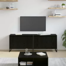 vidaXL TV szekrény Fekete tölgy 140 x 36 x 49.5 cm Faanyag