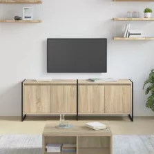vidaXL TV szekrény Sonoma 140 x 36 x 49.5 cm Faanyag
