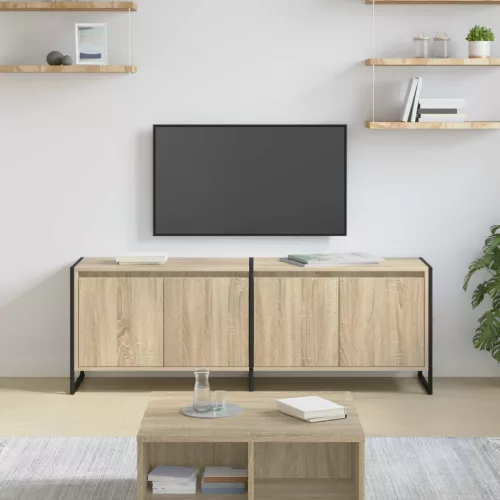 vidaXL TV szekrény Sonoma 140 x 36 x 49.5 cm Faanyag