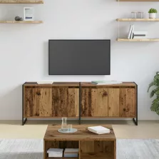 vidaXL TV szekrény Öreg fa 140 x 36 x 49.5 cm Faanyag