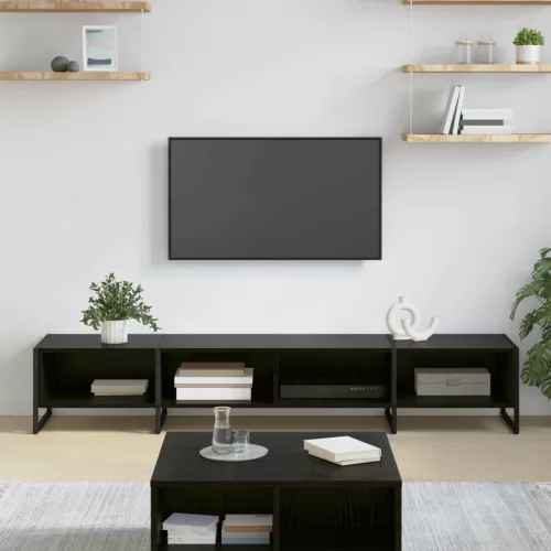vidaXL TV szekrény Fekete tölgy 170.5 x 36 x 30.5 cm Faanyag