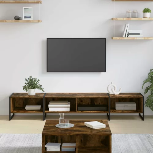 vidaXL TV szekrény Füstös tölgy 170.5 x 36 x 30.5 cm Faanyag