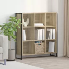 vidaXL Könyvespolc Sonoma 99.5 x 30 x 108.5 cm Faanyag
