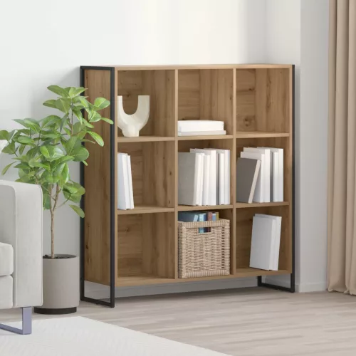 vidaXL Könyvespolc Művészi tölgy 99.5 x 30 x 108.5 cm Faanyag