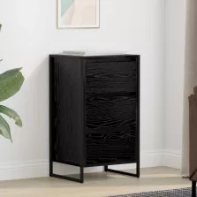   vidaXL Széf fiókkal Fekete tölgy 42 x 36 x 75.5 cm Faanyag