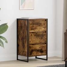   vidaXL Széf fiókkal Füstös tölgy 42 x 36 x 75.5 cm Faanyag