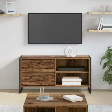  vidaXL TV szekrény fiókkal Öreg fa 100 x 36 x 49,5 cm Faanyag