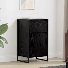   vidaXL Széf fiókkal Fekete tölgy 81 x 36 x 150.5 cm Faanyag