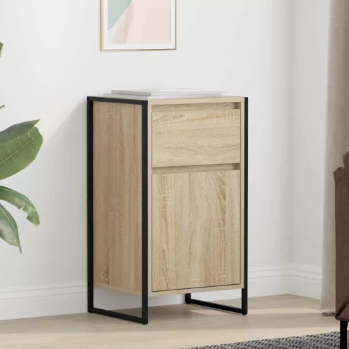 vidaXL Széf fiókkal Sonoma 81 x 36 x 150.5 cm Faanyag