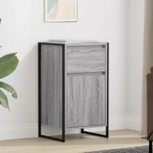   vidaXL Széf fiókkal Szürke Sonoma 81 x 36 x 150.5 cm Faanyag