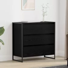   vidaXL Széf fiókkal Fekete tölgy 79 x 36 x 75.5 cm Faanyag