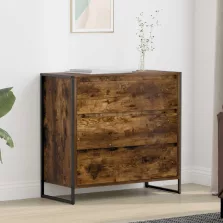   vidaXL Széf fiókkal Füstös tölgy 79 x 36 x 75.5 cm Faanyag