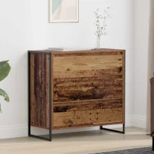 vidaXL Széf fiókkal Öreg fa 79 x 36 x 75.5 cm Faanyag