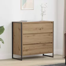   vidaXL Széf fiókkal Művészi tölgy 79 x 36 x 75.5 cm Faanyag