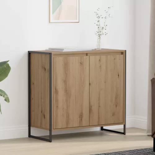 vidaXL Oldalsó szekrény Művészi tölgy 79 x 36 x 75 cm Faanyag