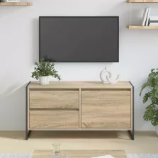   vidaXL TV szekrény fiókkal Sonoma 100 x 36 x 49.5 cm Faanyag