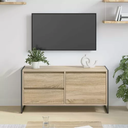 vidaXL TV szekrény fiókkal Sonoma 100 x 36 x 49.5 cm Faanyag