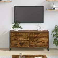   vidaXL TV szekrény fiókkal Füstös tölgy 100 x 36 x 49.5 cm Faanyag