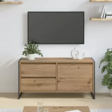   vidaXL TV szekrény fiókkal Művészi tölgy 100 x 36 x 49.5 cm Faanyag