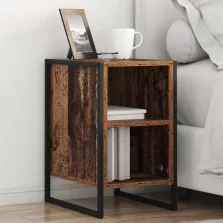 vidaXL Éjjeli asztal Öreg fa 39.5 x 30 x 50 cm Faanyag