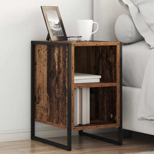vidaXL Éjjeli asztal 2 pcs Öreg fa 39.5 x 30 x 50 cm Faanyag